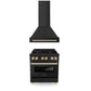 ZLINE 30" Autograph Edition Kitchen Package with Black Stainless Steel Dual Fuel Range and Range Hood with Polished Gold Accents (2AKP-RABRH30-G) - KB&A The Home Improvement Store