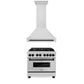 ZLINE 36" Autograph Edition Kitchen Package with Stainless Steel Dual Fuel Range and Range Hood with Matte Black Accents (2AKP-RARH36-MB) - KB&A The Home Improvement Store