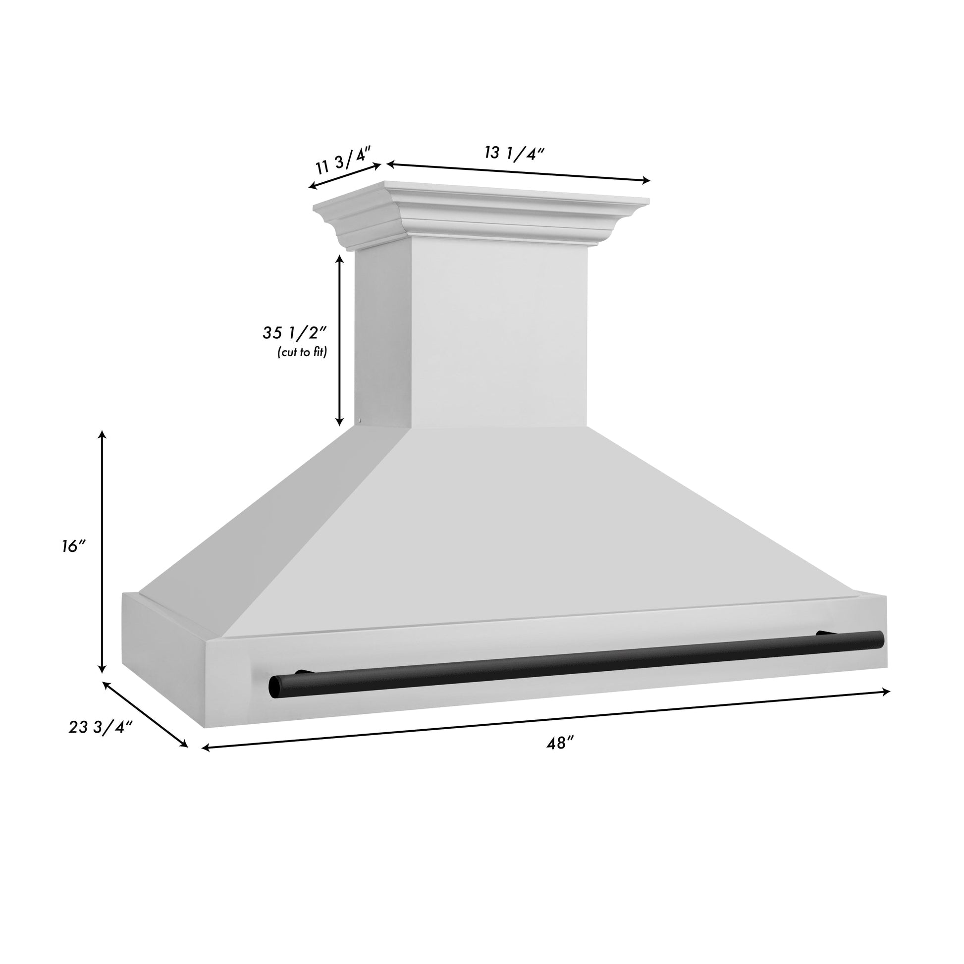 ZLINE 48" Autograph Edition Kitchen Package with Stainless Steel Dual Fuel Range and Range Hood with Matte Black Accents (2AAKP-RRH48-MB) - KB&A The Home Improvement Store