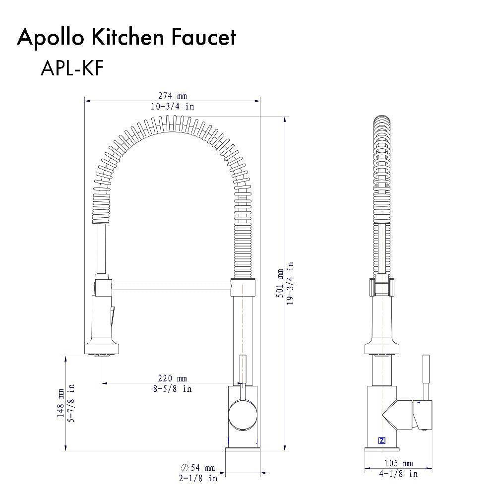 ZLINE Apollo Kitchen Faucet (APL-KF-MB) - KB&A The Home Improvement Store
