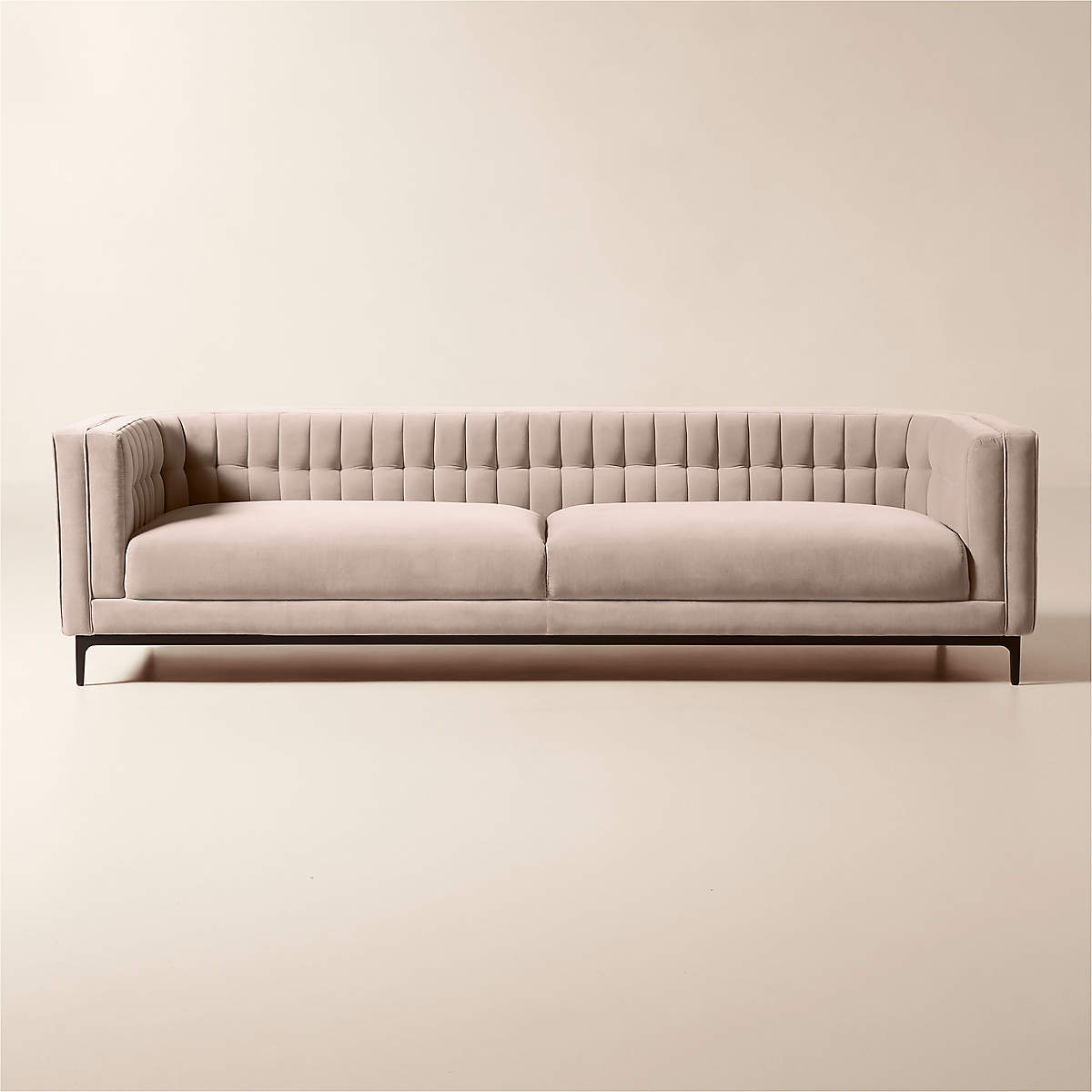Ambroise 80" Light Taupe Velvet Sofa - KB&A The Home Improvement Store