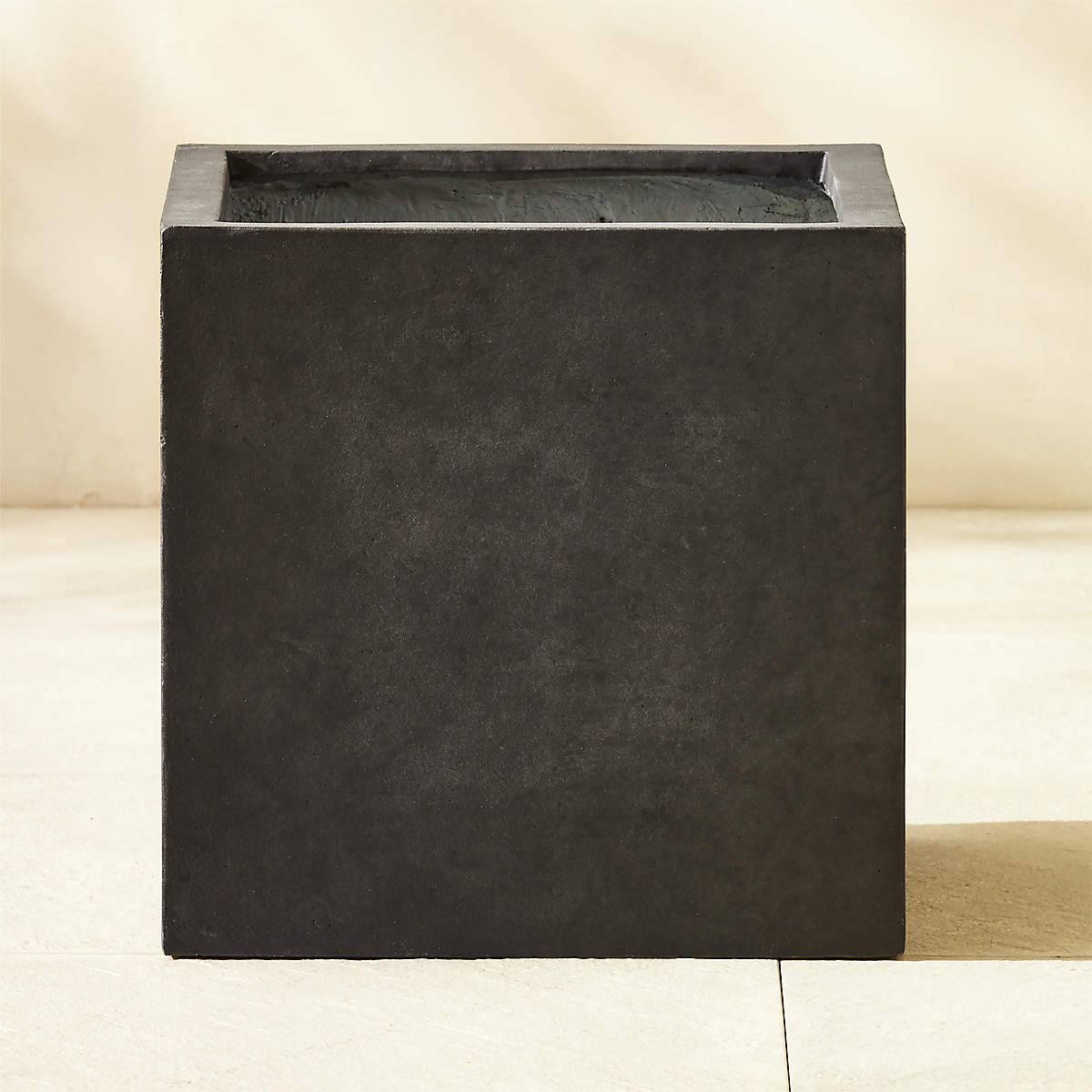 Ash Square Dark Grey Cement Indoor/Outdoor Planter Small - KB&A The Home Improvement Store