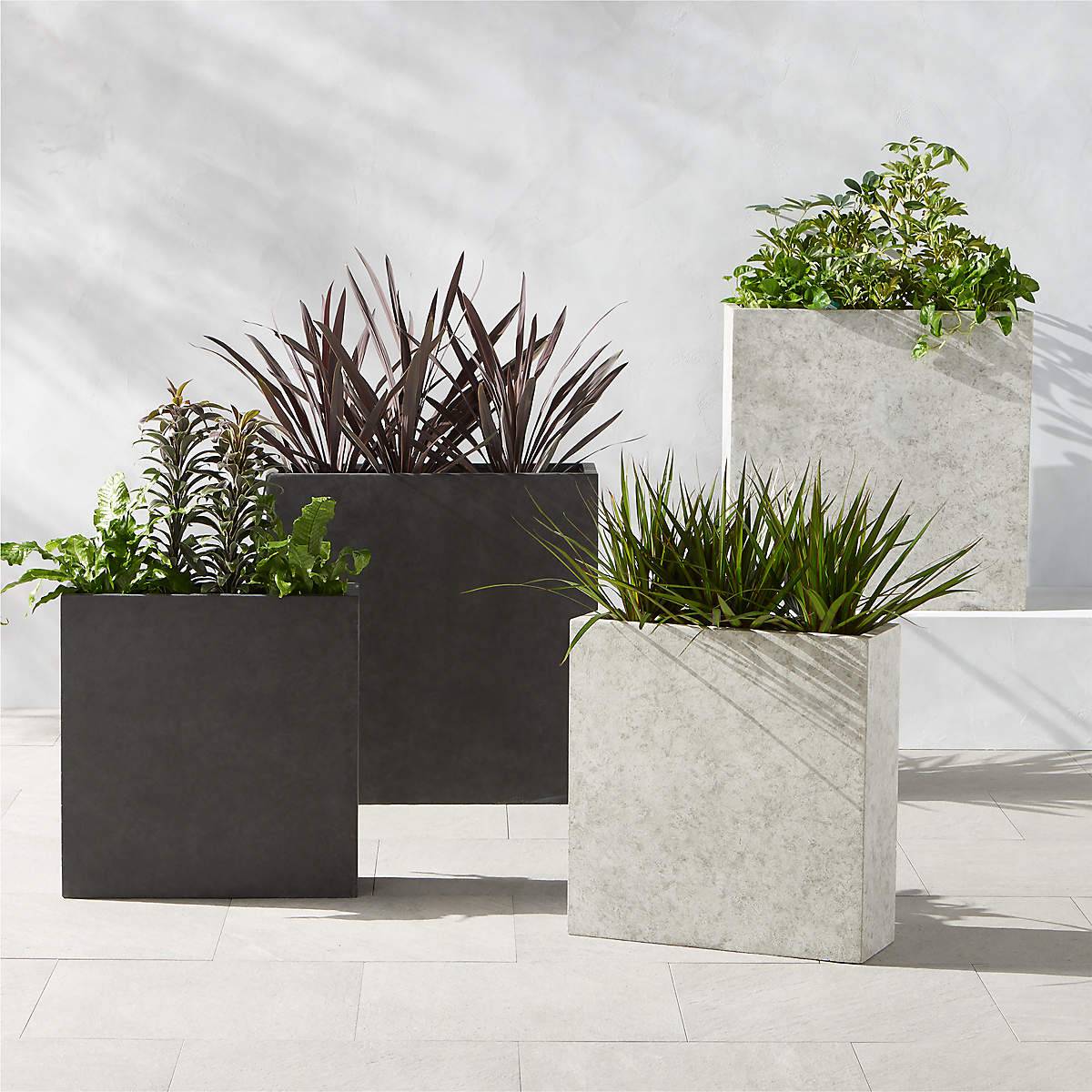 Ash Square Dark Grey Cement Indoor/Outdoor Planter Small - KB&A The Home Improvement Store