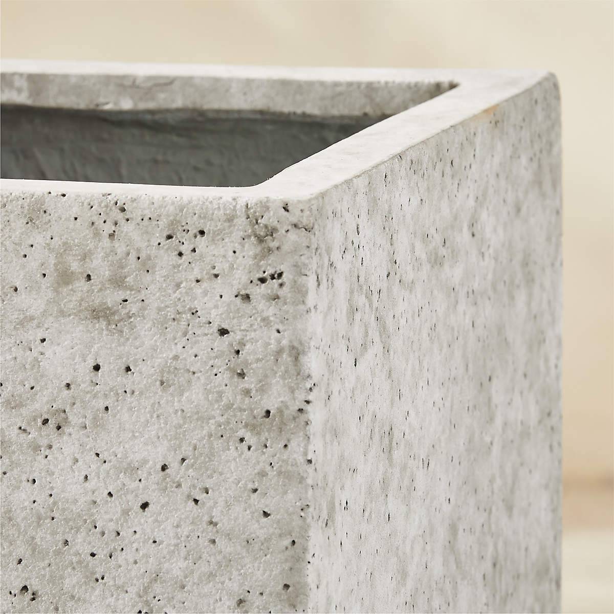 Ash Square Dark Grey Cement Indoor/Outdoor Planter Small - KB&A The Home Improvement Store