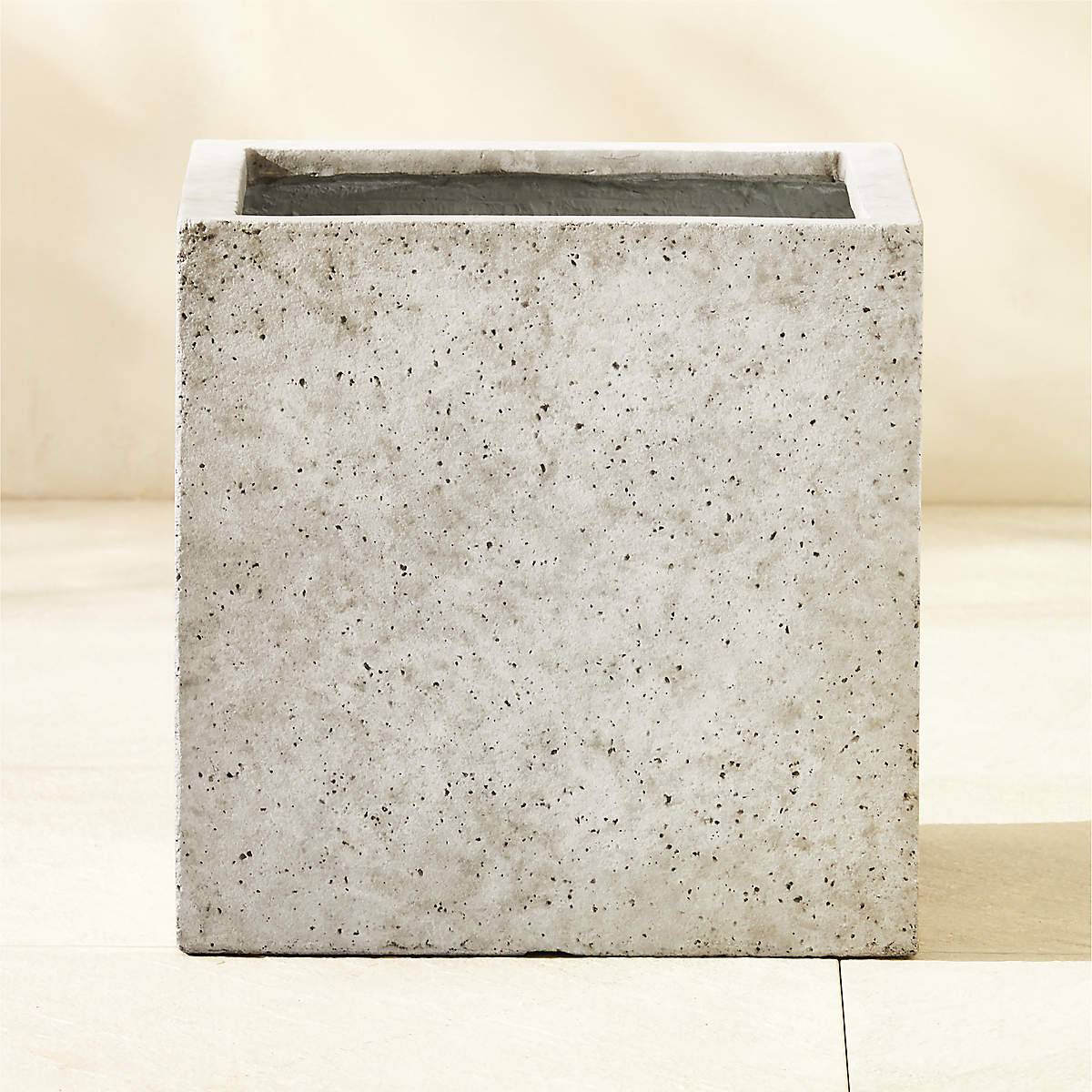 Ash Square Dark Grey Cement Indoor/Outdoor Planter Small - KB&A The Home Improvement Store