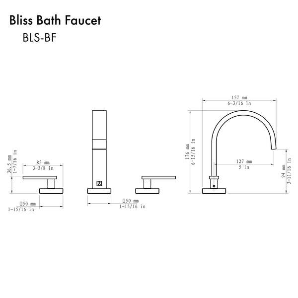 ZLINE Bliss Bath Faucet in Polished Gold (BLS-BF-PG) - KB&A The Home Improvement Store
