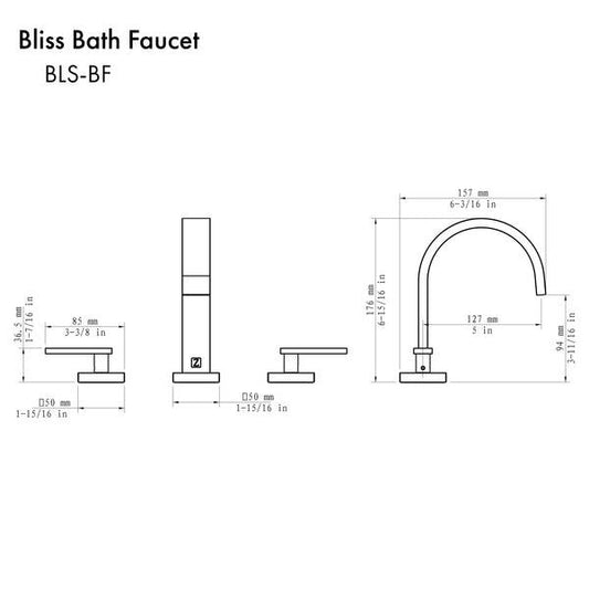 ZLINE Bliss Bath Faucet in Polished Gold (BLS-BF-PG) - KB&A The Home Improvement Store
