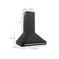 ZLINE 36 in. Autograph Edition Black Stainless Steel Range Hood with Handle (BS655Z-36-G) - KB&A The Home Improvement Store