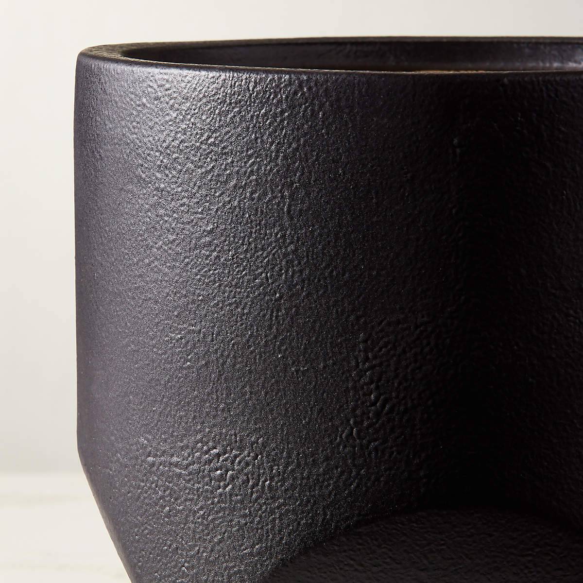 Bethel Black Ceramic Tall Indoor Planter - KB&A The Home Improvement Store