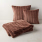 Channel Chestnut Brown Faux Fur Throw Blanket - KB&A The Home Improvement Store