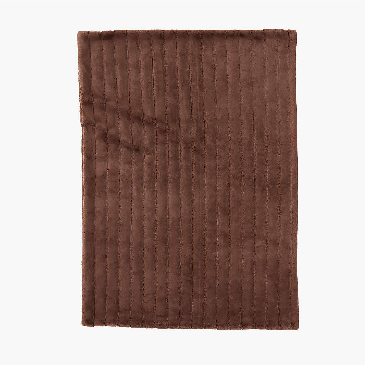 Channel Chestnut Brown Faux Fur Throw Blanket - KB&A The Home Improvement Store