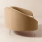 Curvo 75" Camel Velvet Apartment Sofa by goop 75" Sofa - KB&A The Home Improvement Store