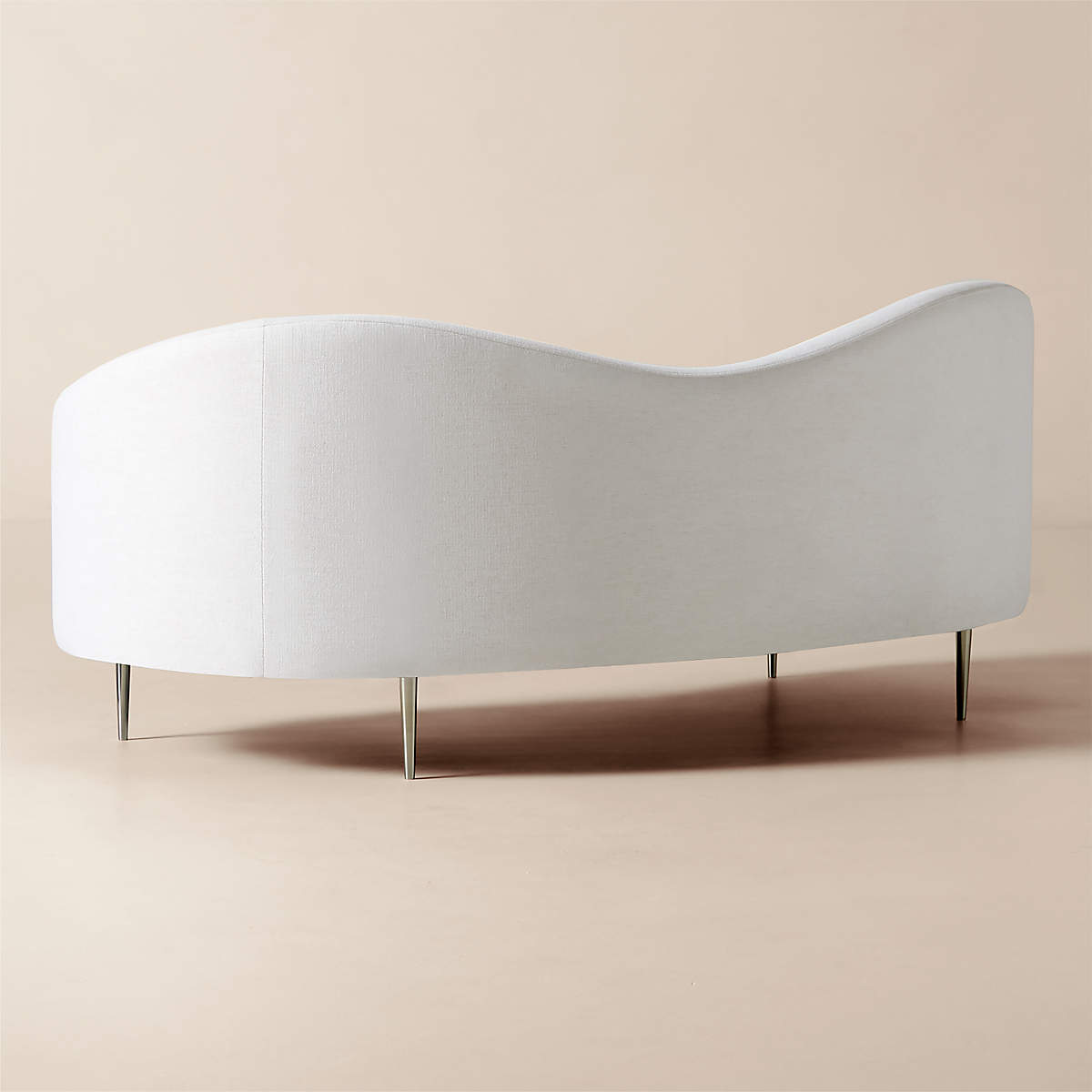 Curvo 75" Camel Velvet Apartment Sofa by goop 75" Sofa - KB&A The Home Improvement Store
