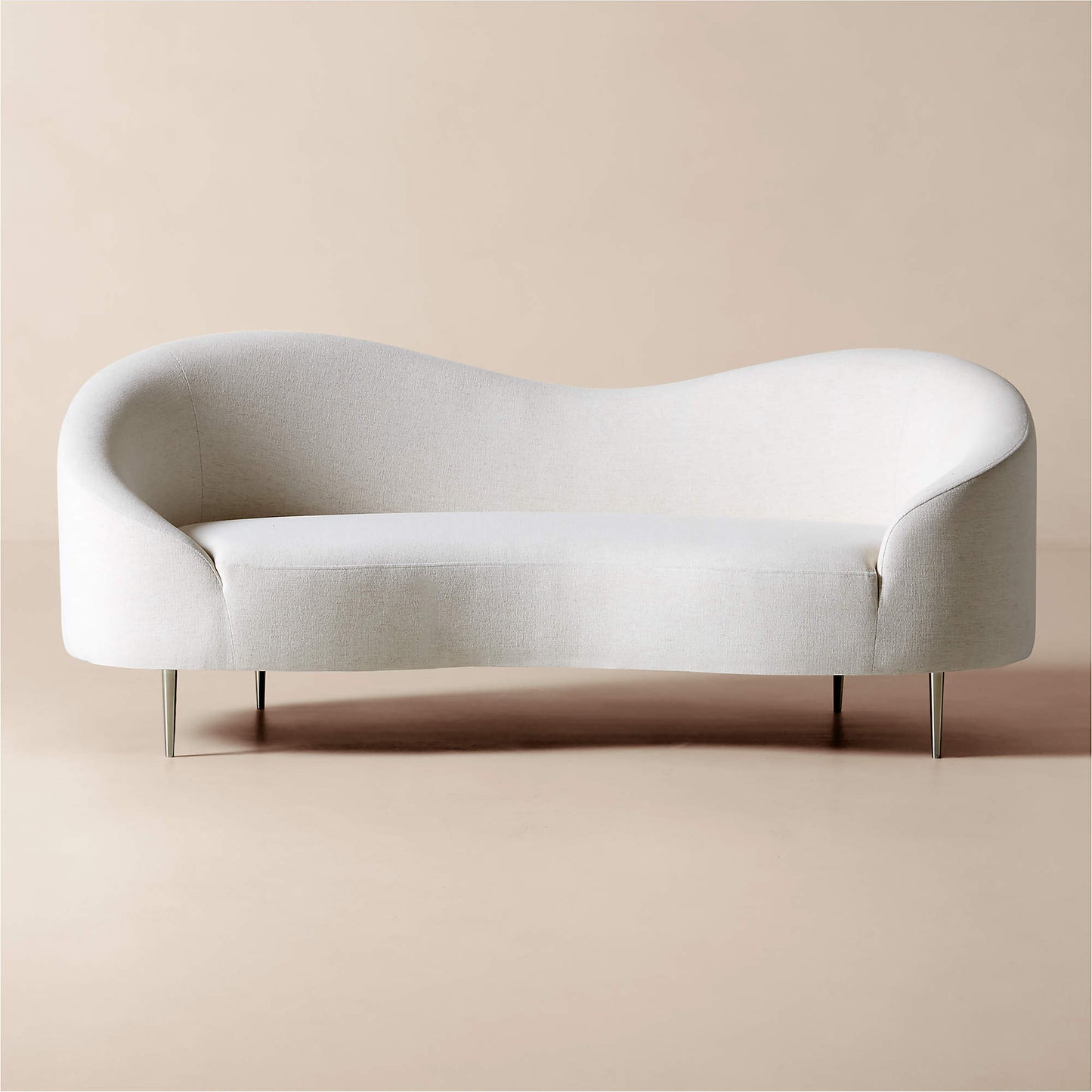 Curvo 75" Camel Velvet Apartment Sofa by goop 75" Sofa - KB&A The Home Improvement Store