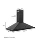36" ZLINE Convertible Vent Wall Mount Range Hood in Black Stainless Steel (BSKBN-36) - KB&A The Home Improvement Store