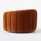 Fitz Channeled Russet Velvet Swivel Chair Set of 2 - KB&A The Home Improvement Store