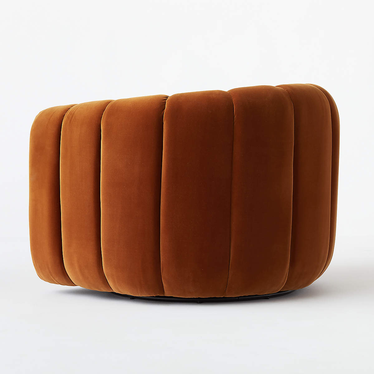 Fitz Channeled Russet Velvet Swivel Chair Set of 2 - KB&A The Home Improvement Store