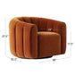 Fitz Channeled Russet Velvet Swivel Chair Set of 2 - KB&A The Home Improvement Store