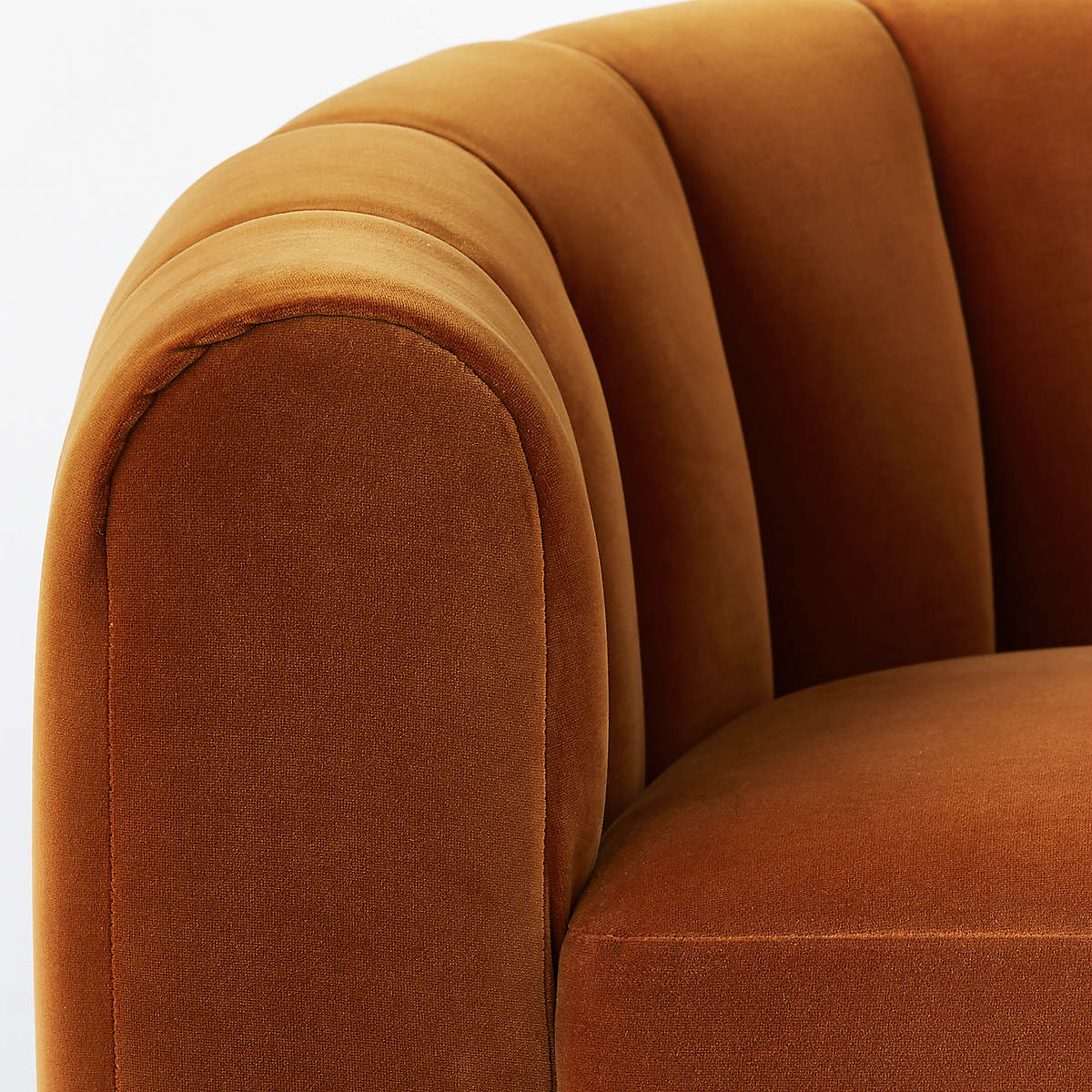 Fitz Channeled Russet Velvet Swivel Chair Set of 2 - KB&A The Home Improvement Store