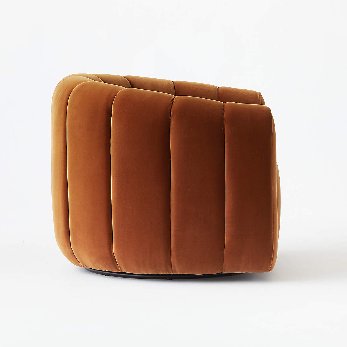 Fitz Channeled Russet Velvet Swivel Chair Set of 2 - KB&A The Home Improvement Store