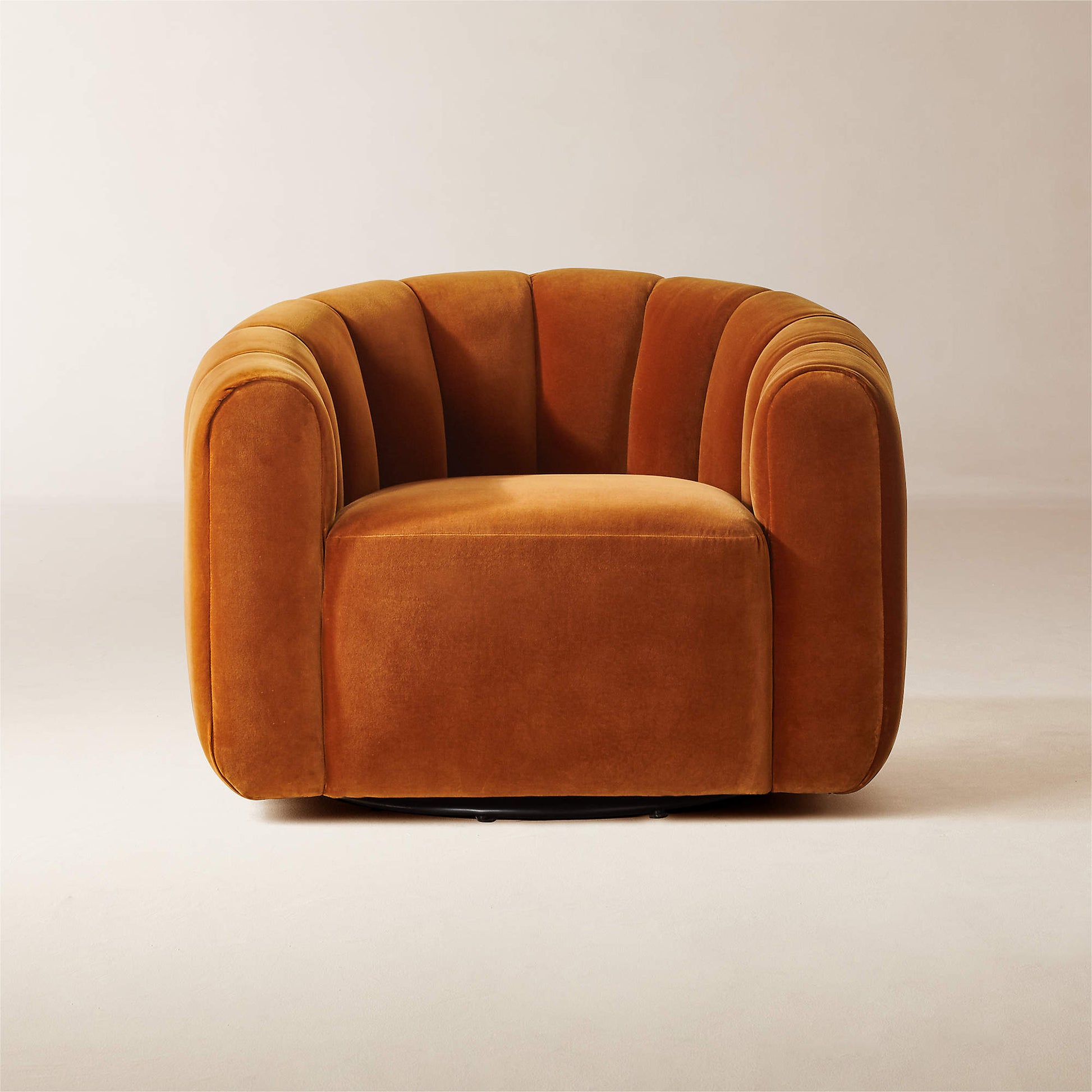 Fitz Channeled Russet Velvet Swivel Chair Set of 2 - KB&A The Home Improvement Store