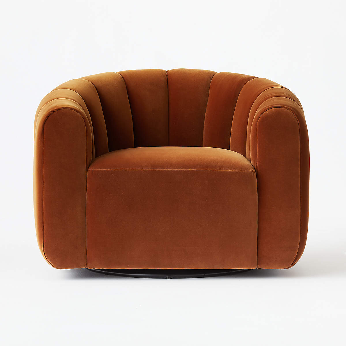 Fitz Channeled Russet Velvet Swivel Chair Set of 2 - KB&A The Home Improvement Store