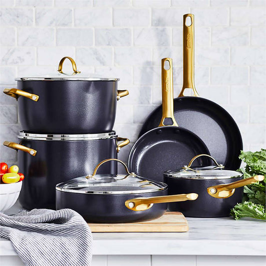 GreenPan ™ Reserve Black 10-Piece Ceramic Non-Stick Cookware Set - KB&A The Home Improvement Store