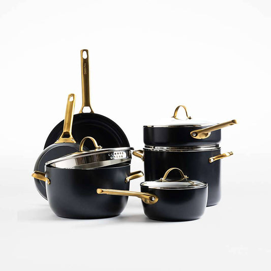 GreenPan ™ Reserve Black 10-Piece Ceramic Non-Stick Cookware Set - KB&A The Home Improvement Store