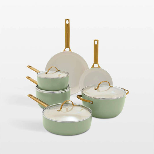 GreenPan ™ Reserve Sage 10-Piece Ceramic Non-Stick Cookware Set - KB&A The Home Improvement Store