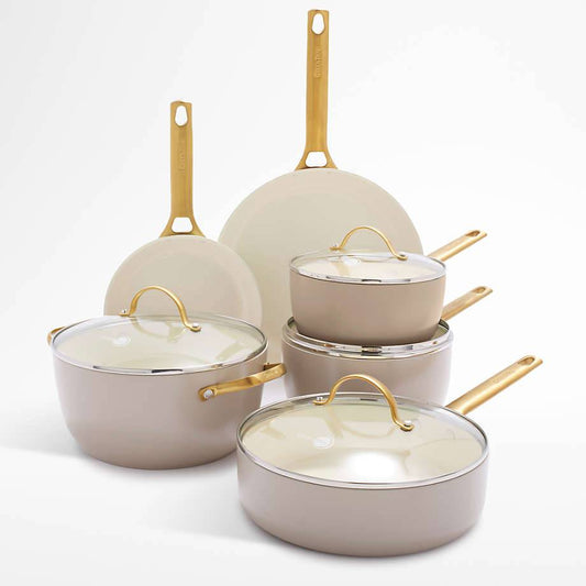 GreenPan ™ Reserve Taupe 10-Piece Ceramic Non-Stick Cookware Set - KB&A The Home Improvement Store