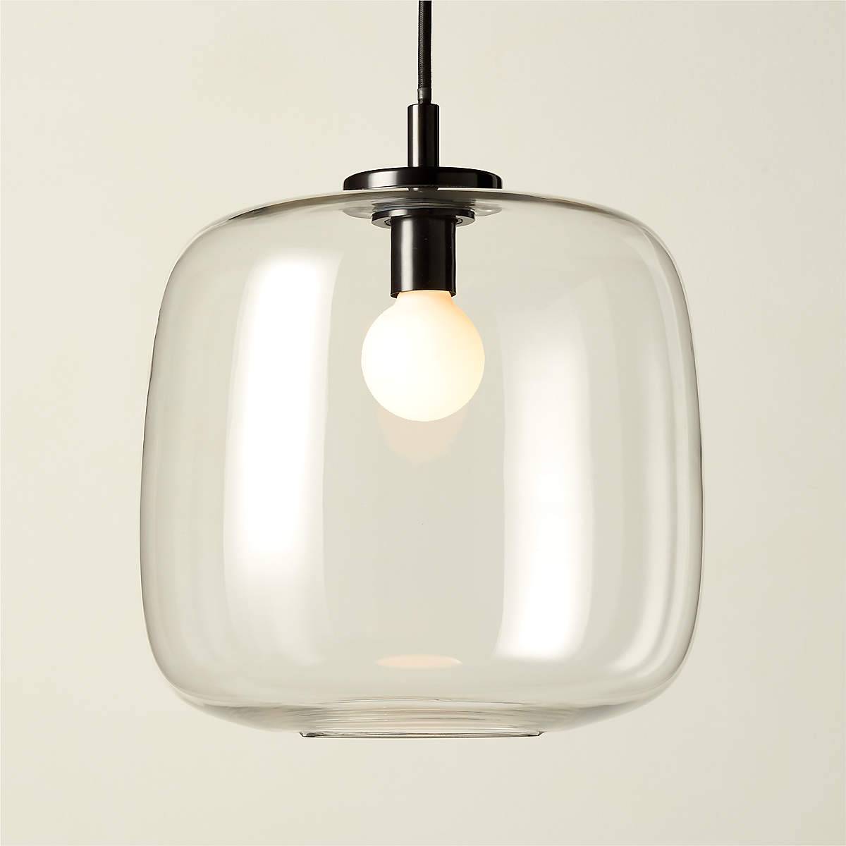 Halen Blackened Brass Pendant Light with Clear Glass Shade - KB&A The Home Improvement Store