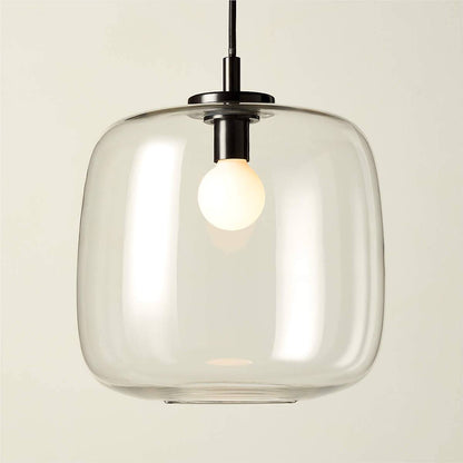 Halen Blackened Brass Pendant Light with Clear Glass Shade - KB&A The Home Improvement Store