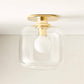 Halen Blackened Brass Flush Mount Light with Clear Glass Shade - KB&A The Home Improvement Store