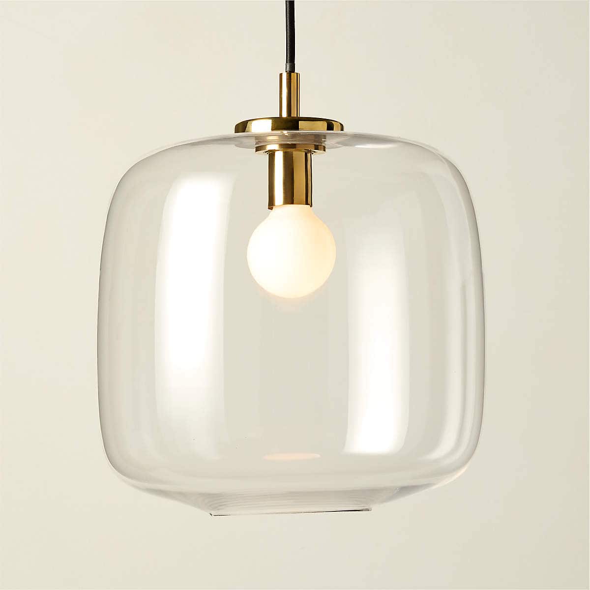 Halen Blackened Brass Pendant Light with Clear Glass Shade - KB&A The Home Improvement Store