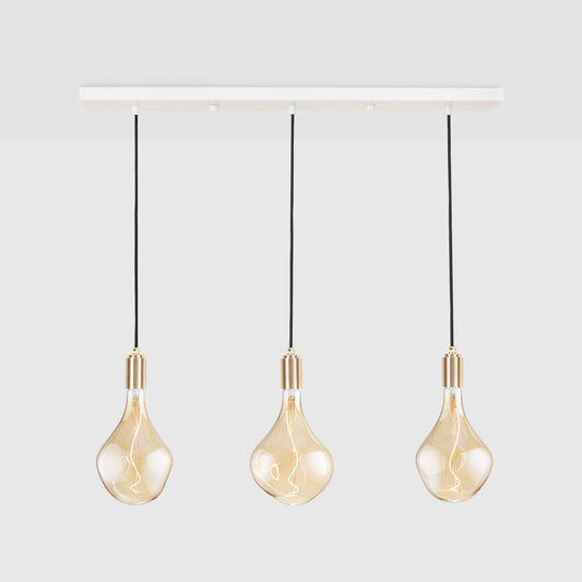 Linear Triple Pendant in Brass + Voronoi II - KB&A The Home Improvement Store