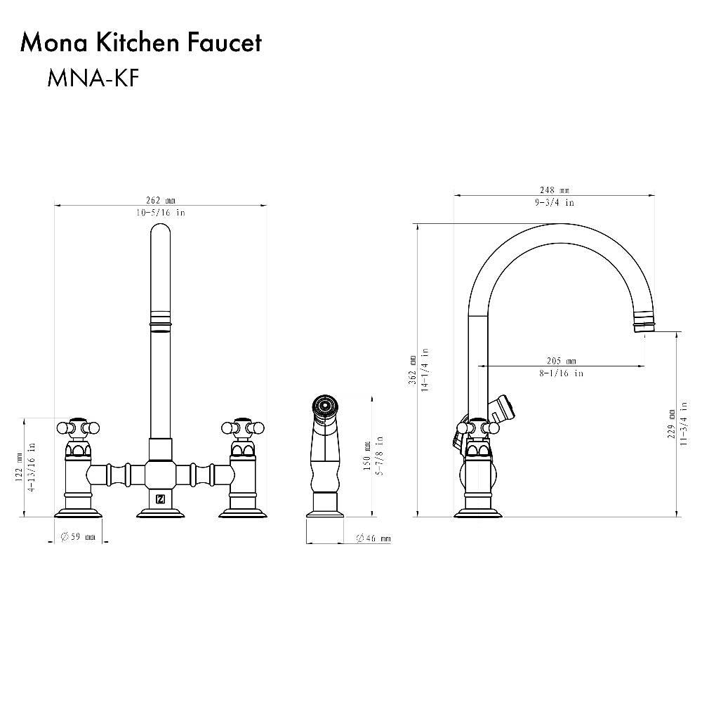 ZLINE Mona Kitchen Faucet (MNA-KF) - KB&A The Home Improvement Store