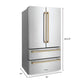 ZLINE Autograph Edition 30 in. Kitchen Package with Stainless Steel Dual Fuel Range, Range Hood, Dishwasher and Refrigerator with Champagne Bronze Accents (4KAPR-RARHDWM30-CB) - KB&A The Home Improvement Store