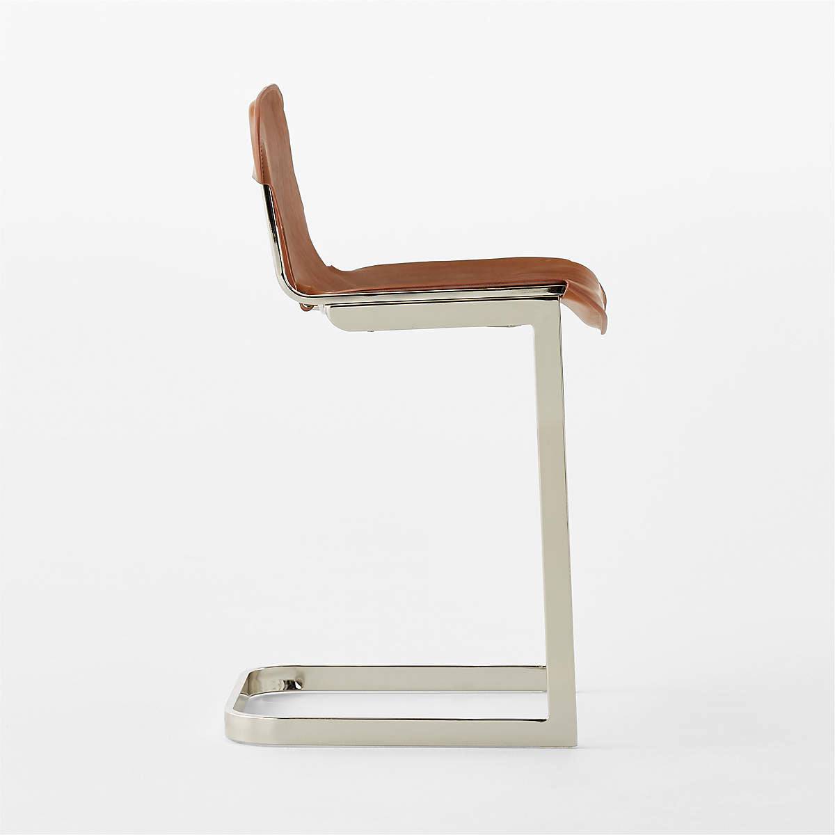 Rake Brown Leather Counter Stool by Kravitz Design - KB&A The Home Improvement Store