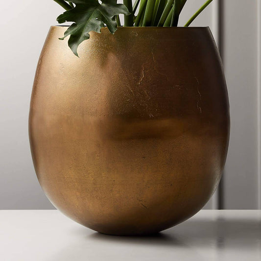 Rough Cast Brass Metal Indoor Planter Large - KB&A The Home Improvement Store