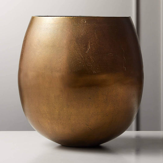 Rough Cast Brass Metal Indoor Planter Large - KB&A The Home Improvement Store