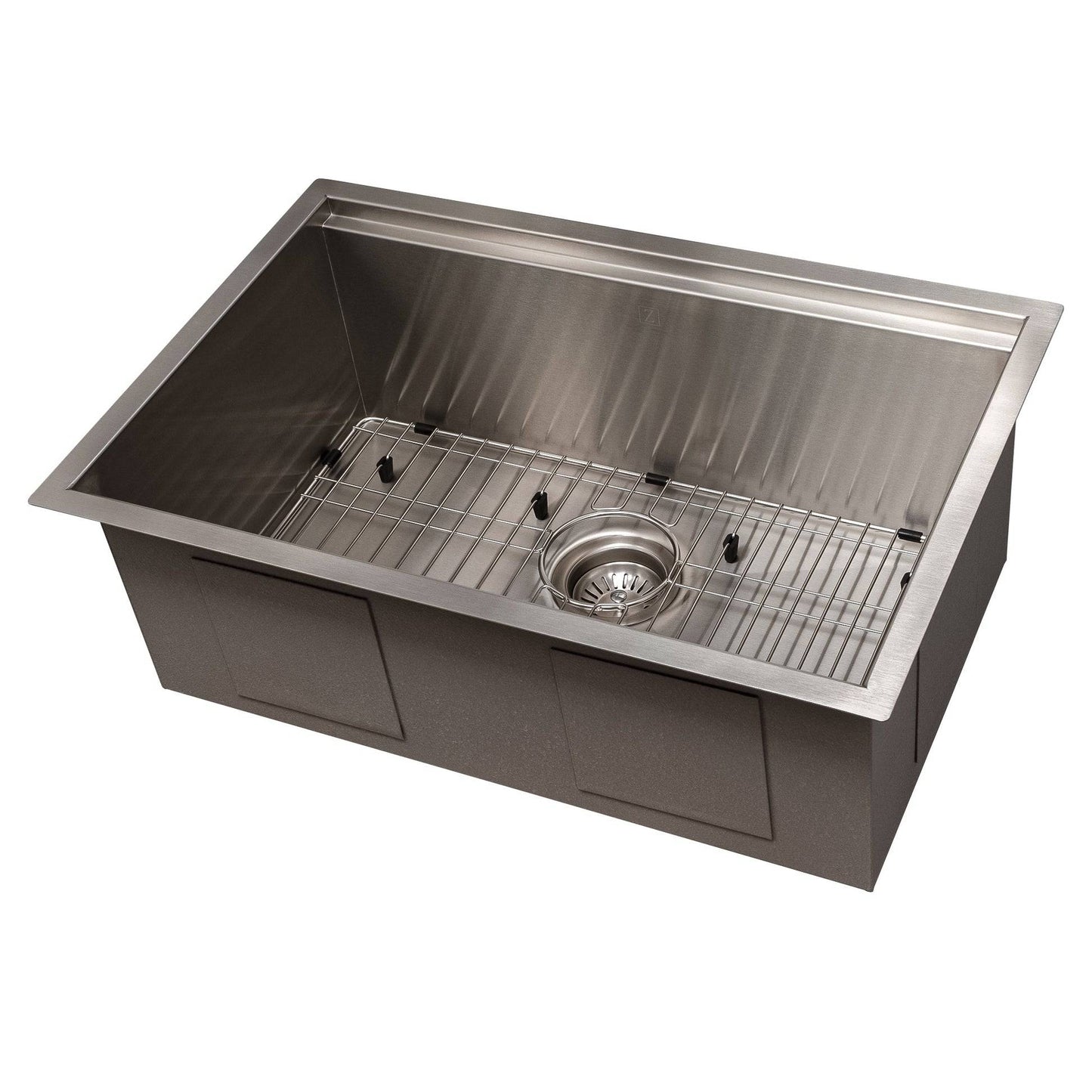 ZLINE 27 in. Garmisch Undermount Single Bowl Kitchen Sink with Bottom Grid and Accessories (SLS-27S) - KB&A The Home Improvement Store