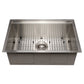 ZLINE 27 in. Garmisch Undermount Single Bowl Kitchen Sink with Bottom Grid and Accessories (SLS-27S) - KB&A The Home Improvement Store