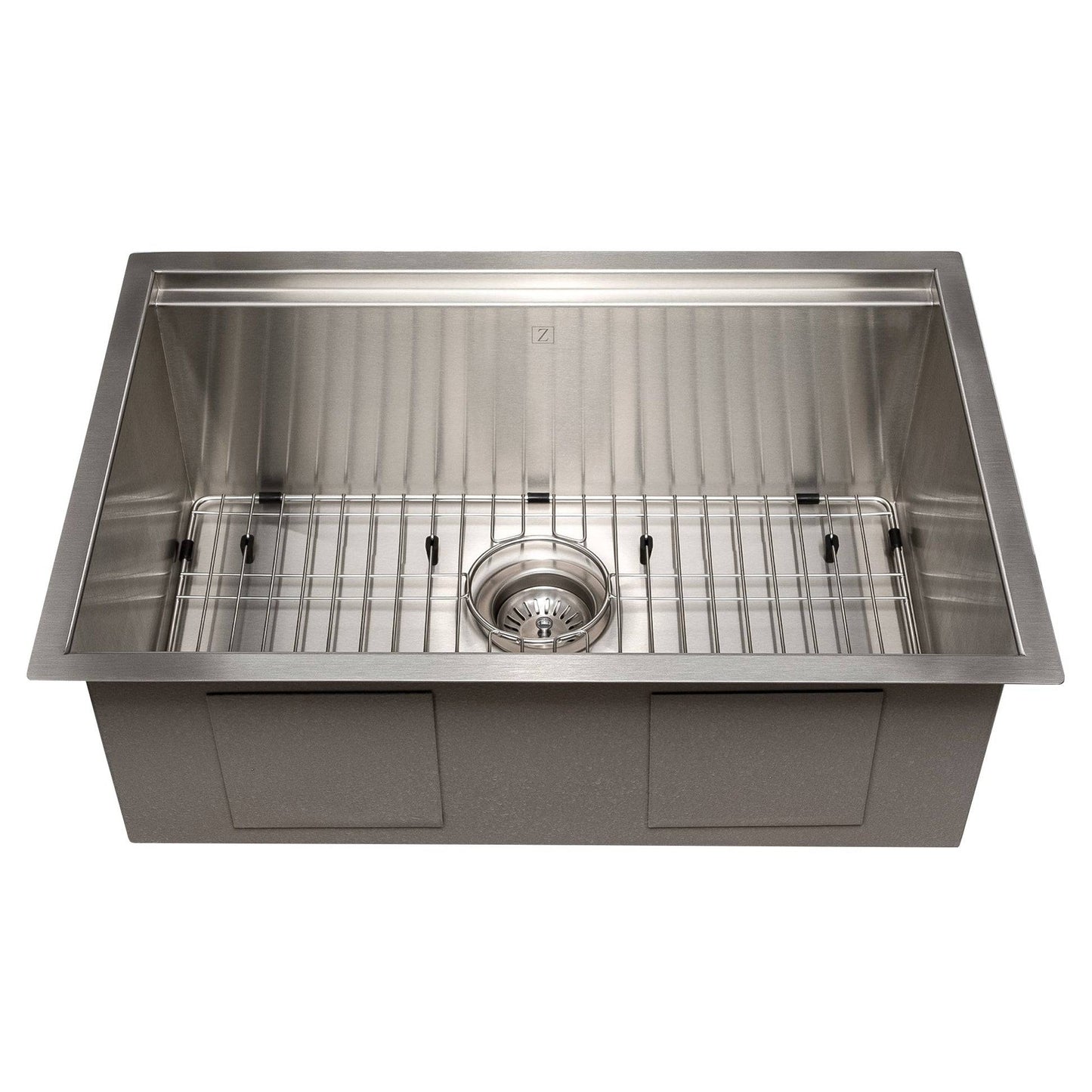 ZLINE 27 in. Garmisch Undermount Single Bowl Kitchen Sink with Bottom Grid and Accessories (SLS-27S) - KB&A The Home Improvement Store