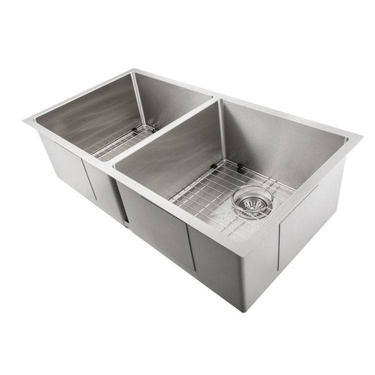 ZLINE 36 in. Anton Undermount Double Bowl Kitchen Sink with Bottom Grid (SR50D-36S) - KB&A The Home Improvement Store
