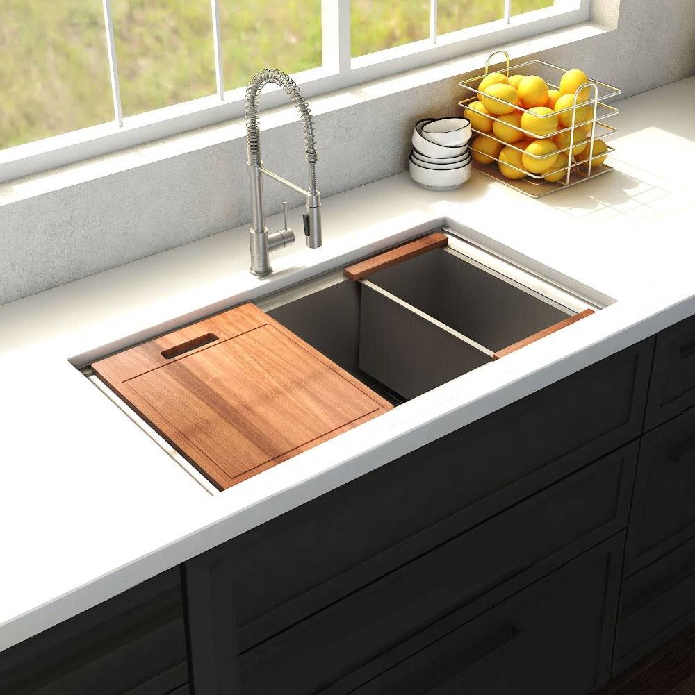 ZLINE 27 in. Garmisch Undermount Single Bowl Kitchen Sink with Bottom Grid and Accessories (SLS-27S) - KB&A The Home Improvement Store