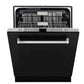 ZLINE 24" Monument Series 3rd Rack Top Touch Control Dishwasher with Stainless Steel Tub, 45dBa (DWMT-BLM-24) - KB&A The Home Improvement Store