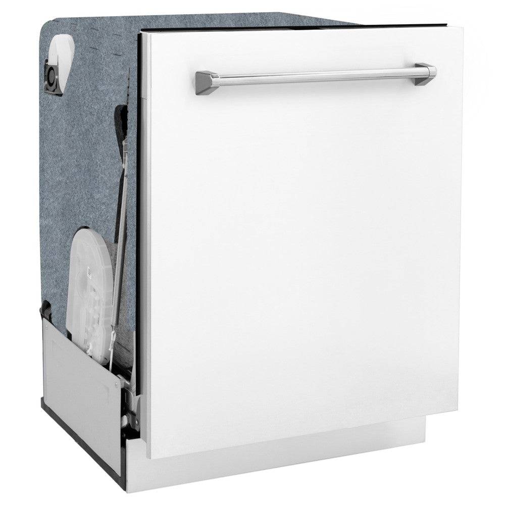 ZLINE 24" Monument Series 3rd Rack Top Touch Control Dishwasher with Stainless Steel Tub, 45dBa (DWMT-WM-24) - KB&A The Home Improvement Store