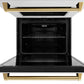 ZLINE 30 in. Autograph Edition Professional True Convection Double Wall Oven with Air Fry and Self Clean in Stainless Steel with Polished Gold Handles (WADZ-30-G) - KB&A The Home Improvement Store