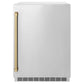 ZLINE Autograph Edition 24 in. Touchstone 151 Can Beverage Fridge With Solid Stainless Steel Door And Champagne Bronze Handle (RBSOZ-ST-24-CB) - KB&A The Home Improvement Store