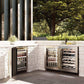 ZLINE 24 In. Touchstone Wine Cooler with Stainless Steel Glass Door and Champagne Bronze Handle (RWDOZ-GS-24-CB) - KB&A The Home Improvement Store